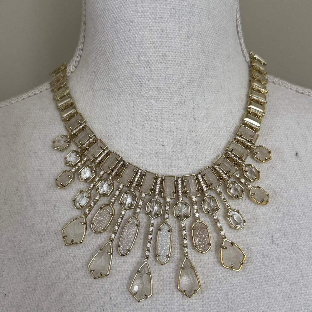 Kendra Scott Bette Multi Stone Statement Bib Necklace - Picture 16 of 17